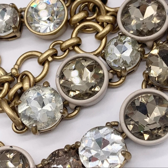 J. Crew Taupe Brulee Crystal Necklace - Picture 4 of 9